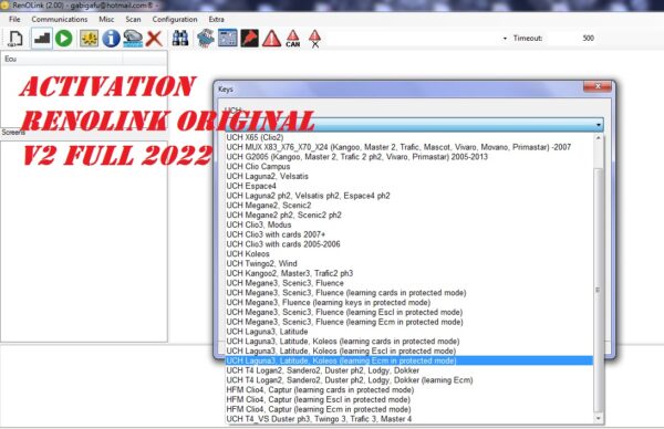 Renolink Activation Original v2.0 DEVELOPER -RENAULT-DACIA