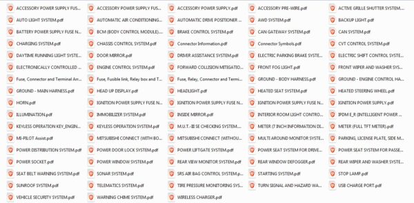 MITSUBISHI OUTLANDER 2022 USA Circuit diagram LOCATION Repair manual - Image 2