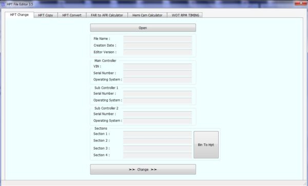 HPT File Editor 3.5 - BIN to HPT Converter 2024