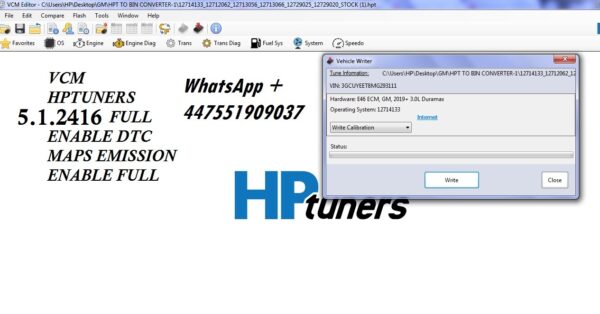 HP TUNERS 5.1.2416 FULL LICENSE MAPS ENABLE COMBUSTION TABLE