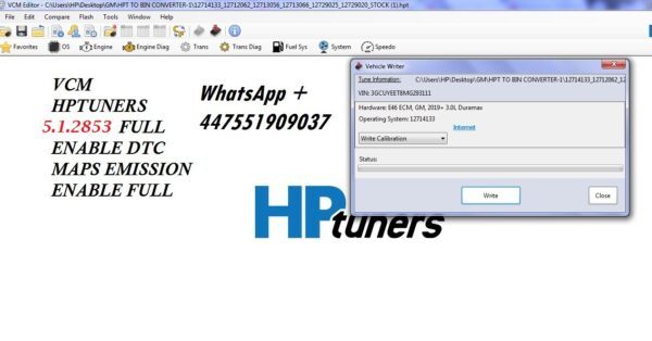 HP TUNERS 5.1.2853 FULL LICENSE MAPS ENABLE COMBUSTION TABLE UNLIMITED CREDIT