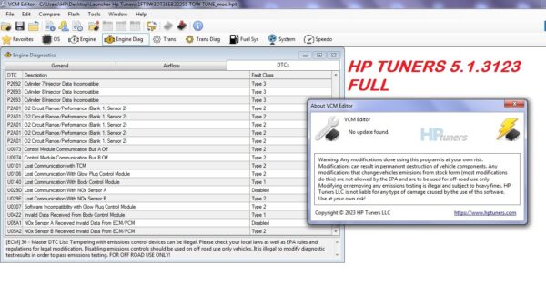 HP TUNERS 5.1.3123 FULL DTC ENABLE MAPS ENABLE L5P E41 UNLIMITED TOKEN